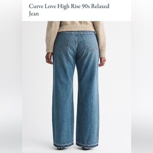 Abercrombie Curve Love High-Rise Jeans - Medium let down Hem - SIZE 30 LONg